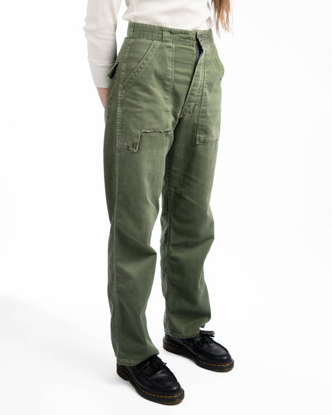 60’s Repaired OG-107 Utility Trousers - 28” x 30”