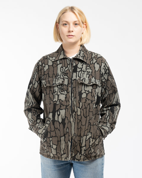 80’s Trebark Camo Zip Shirt - Large
