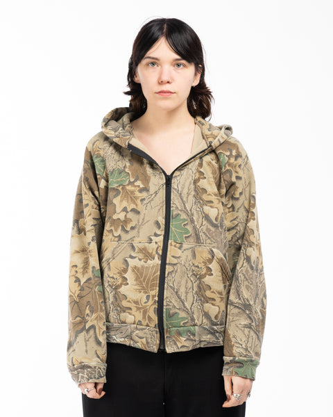 90’s Camo Zip Hoodie - Large