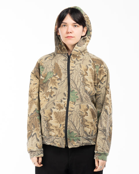 90’s Camo Zip Hoodie - Large