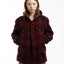 50’s Heavy Wool Hooded Plaid Jacket - Medium