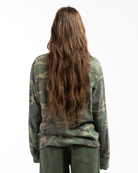 80’s Faded Camo Long Sleeve Tee - Large