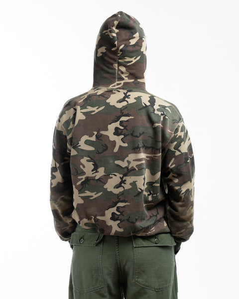 70’s Thrashed Camo Zip Hoodie - Medium