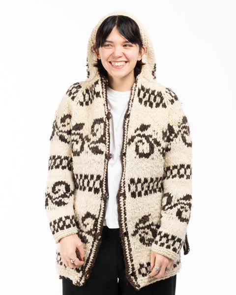 70’s Homemade Hooded Cowichan - Medium