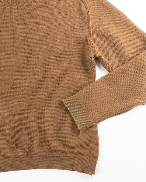 60's Military Mock Neck Sweater - Medium