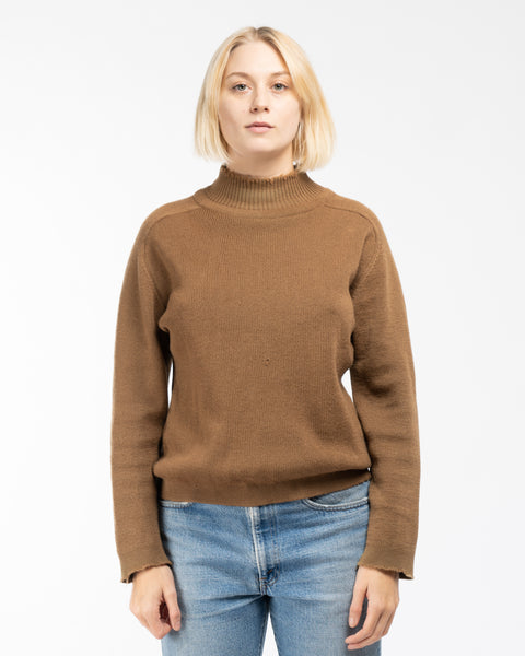 60's Military Mock Neck Sweater - Medium