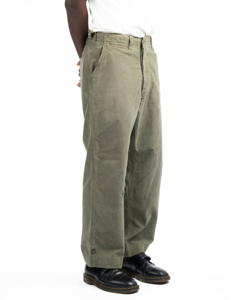 WW2 M-43 Cotton OD Field Trousers - 30” x 27”