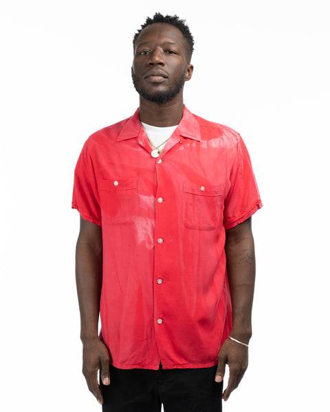 60’s Thrashed Rayon Loop Collar - Medium