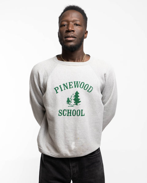 60’s Flocked Pinewood School Crewneck - Large