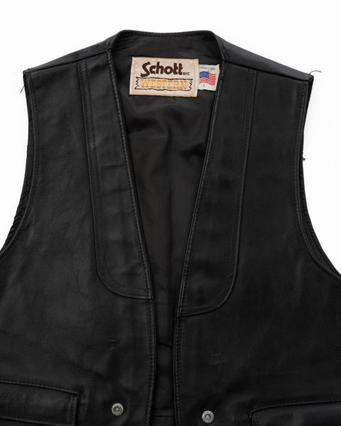 80’s Schott Leather Vest - Large