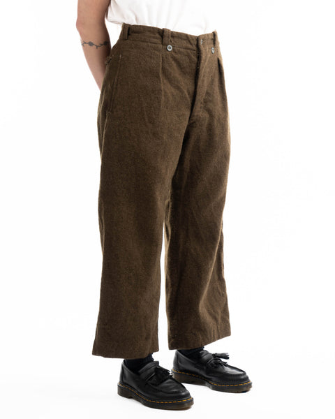 50’s French Military Pleated Wool Trousers - 29” x 24”