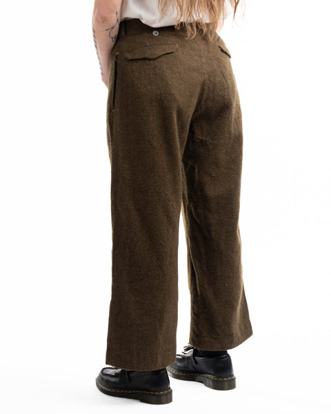 50’s French Military Pleated Wool Trousers - 29” x 24”