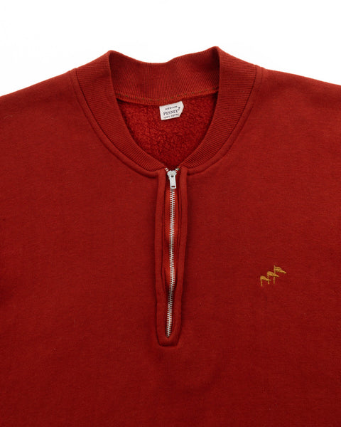 50’s Penney’s Short Sleeve Quarter-Zip - Small
